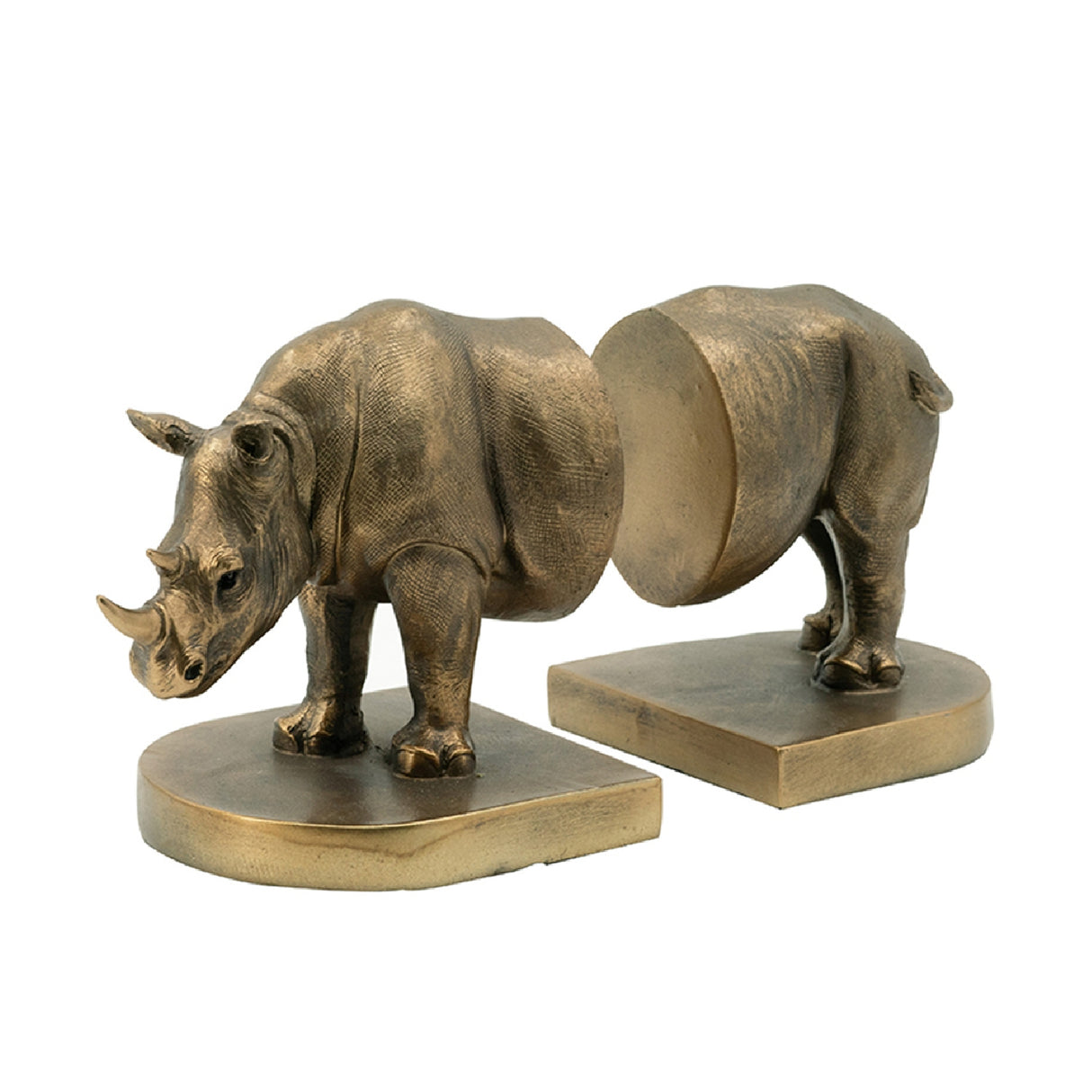Rhino Bronze Bookends | OROA