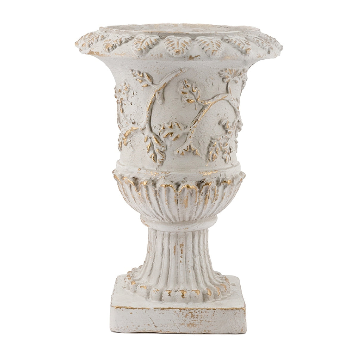 Distressed White Finish Planter | OROA