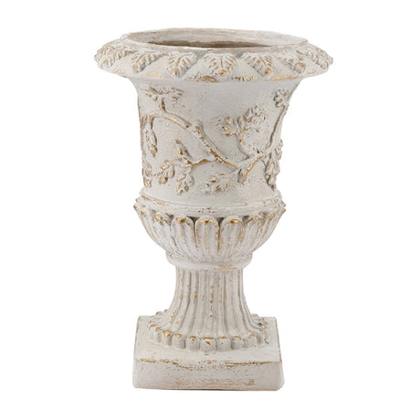 Distressed White Finish Planter | OROA