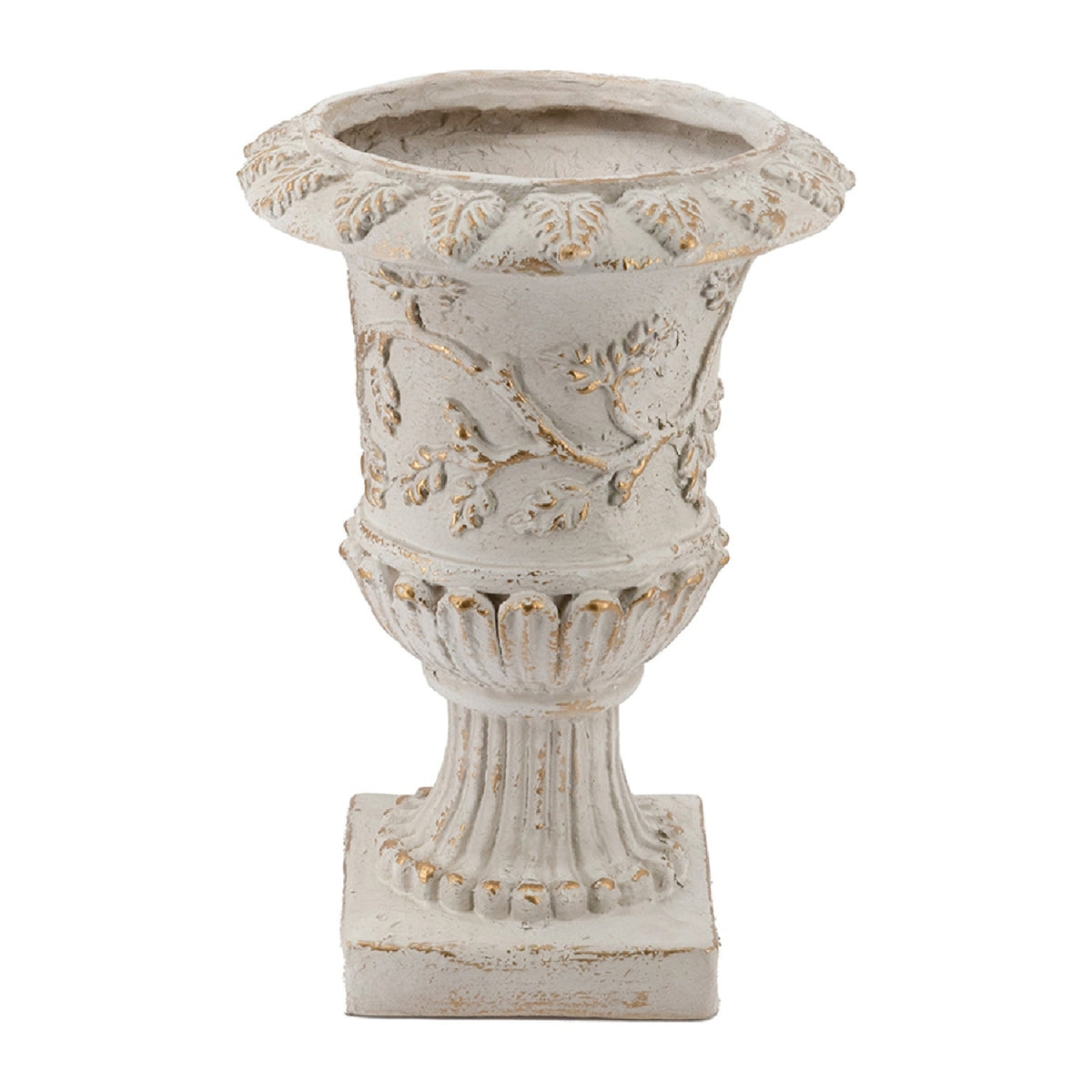 Distressed White Finish Planter | OROA