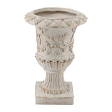 Distressed White Finish Planter | OROA