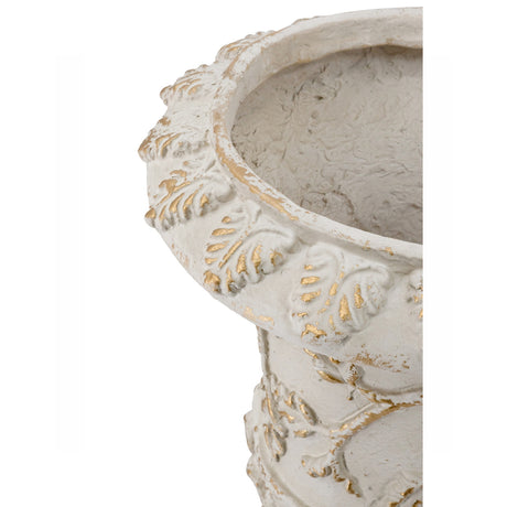 Distressed White Finish Planter | OROA