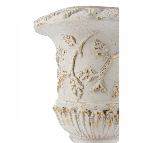 Distressed White Finish Planter | OROA
