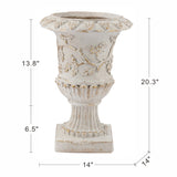 Distressed White Finish Planter | OROA