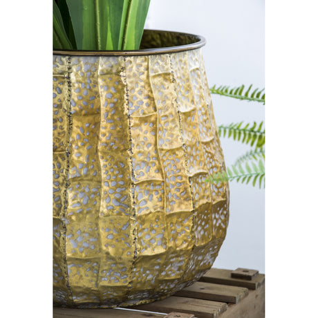Modern European furniture -  Metal Planter Distressed Set (3) - www.oroa.com