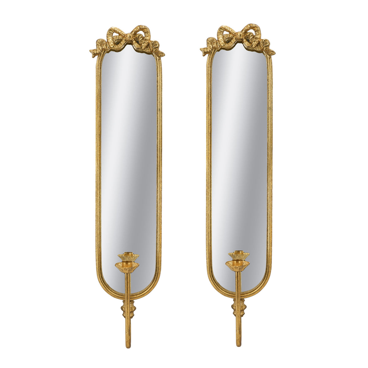 Gold Mirrored Iron Wall Sconces (2) | OROA Kids
