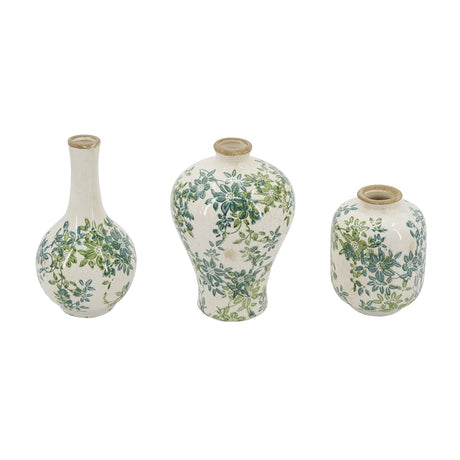 Floral Ceramic Vase (Set of 3) | OROA