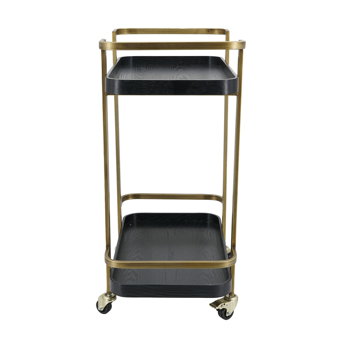 Gold & Black Metal Bar Cart | OROA