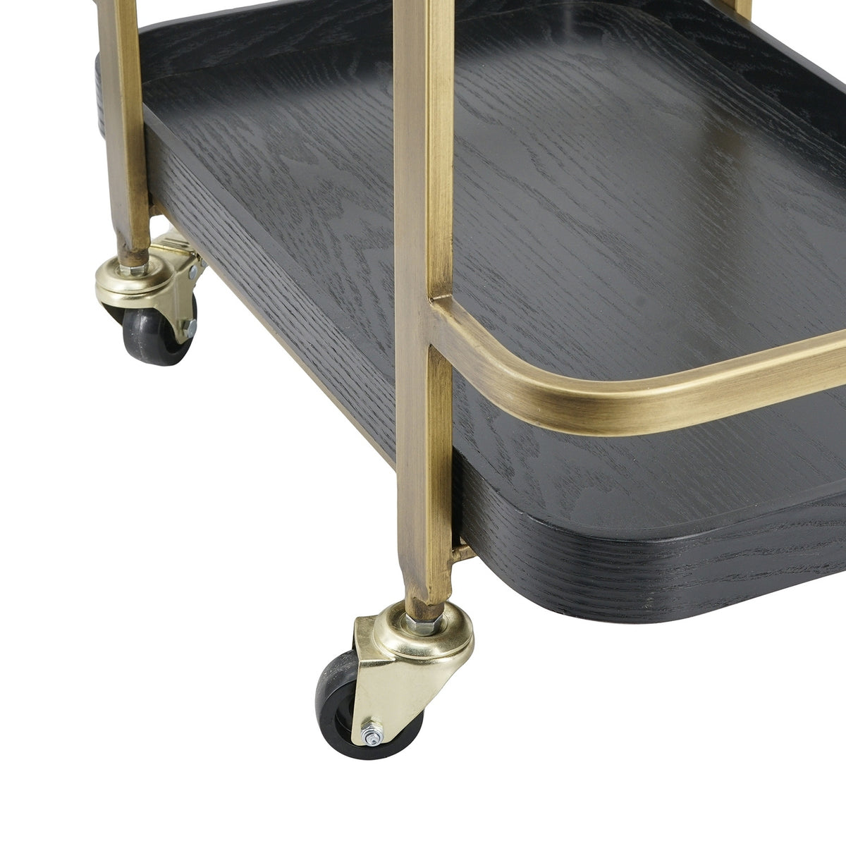 Gold & Black Metal Bar Cart | OROA