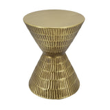 Modern European furniture - Antique Gold Hourglass Shape Side Table - www.oroa.com