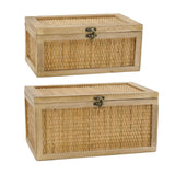 Woven Rattan Decorative Boxes (2) | OROA