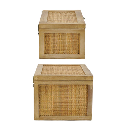 Woven Rattan Decorative Boxes (2) | OROA