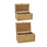 Woven Rattan Decorative Boxes (2) | OROA