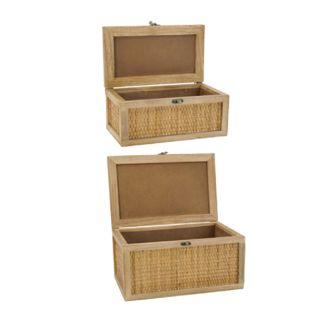 Woven Rattan Decorative Boxes (2) | OROA