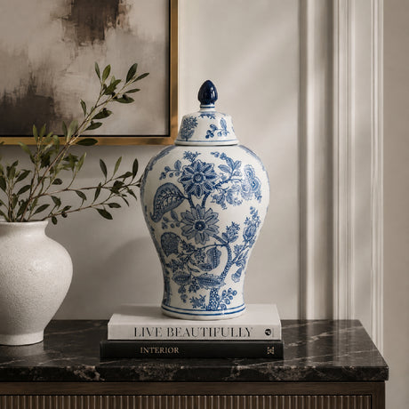 Modern European furniture - Ming-Inspired Blue and White Ginger Jar/Vase - www.oroa.com