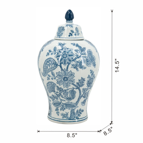 Modern European furniture - Ming-Inspired Blue and White Ginger Jar/Vase - www.oroa.com