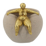 Round Planter with Abstract Figurine | OROA