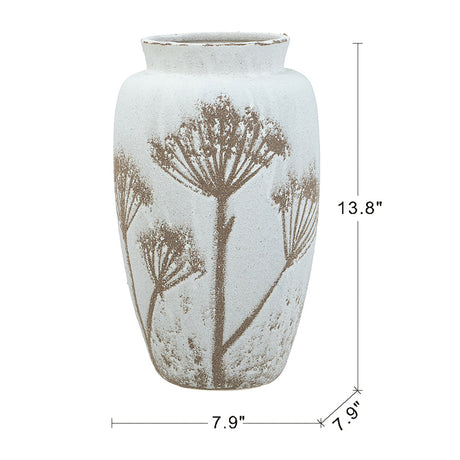Modern European furniture - White Ceramic Cylinder Vase - www.oroa.com