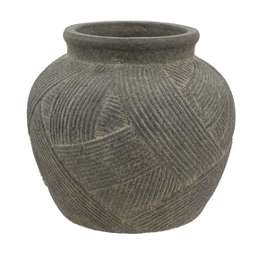 Modern European furniture - Gray Terracotta Flower Vase - www.oroa.com