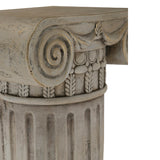 Antique White Ribbed Magnesium Pedestal | OROA