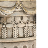 Antique White Ribbed Magnesium Pedestal | OROA