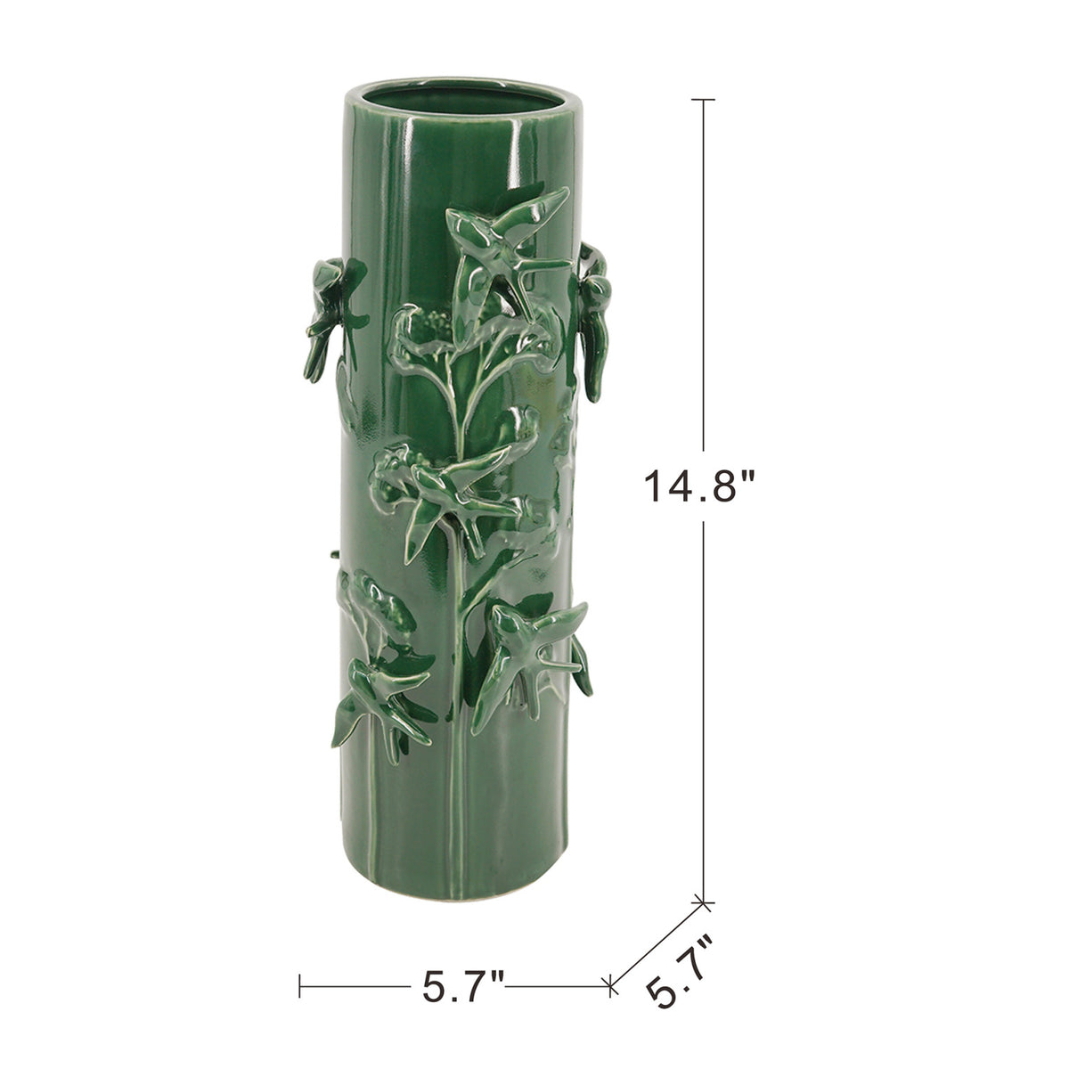 Modern European furniture - Tall Green Ceramic Vase - www.oroa.com