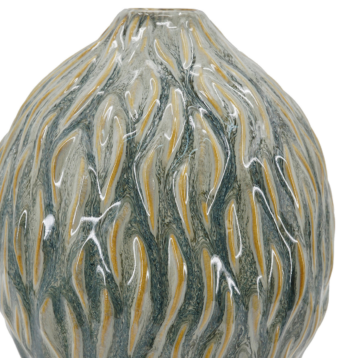 Gray Marbled Ceramic Vase | OROA