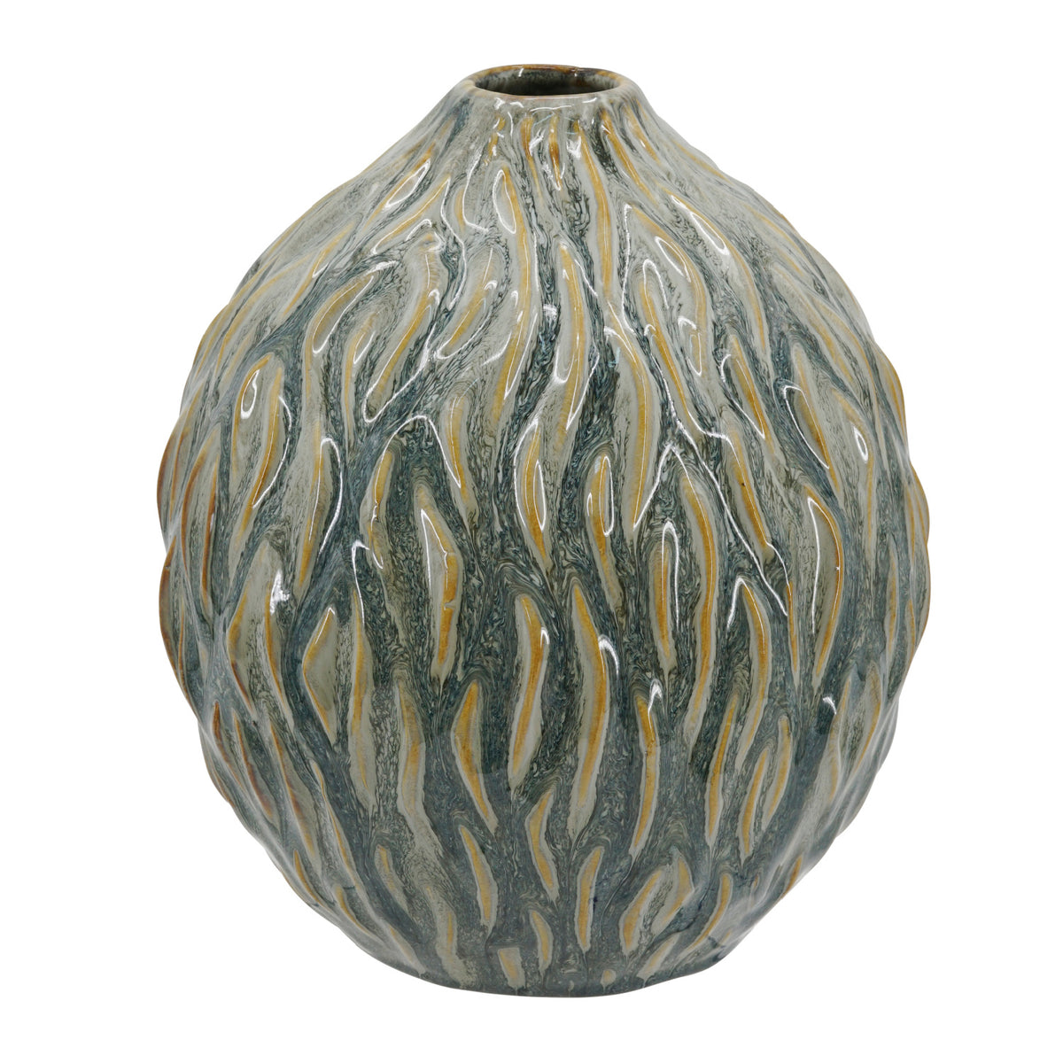 Gray Marbled Ceramic Vase | OROA
