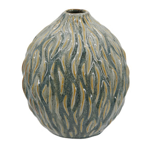 Modern European furniture - Gray Marbled Ceramic Vase - www.oroa.com