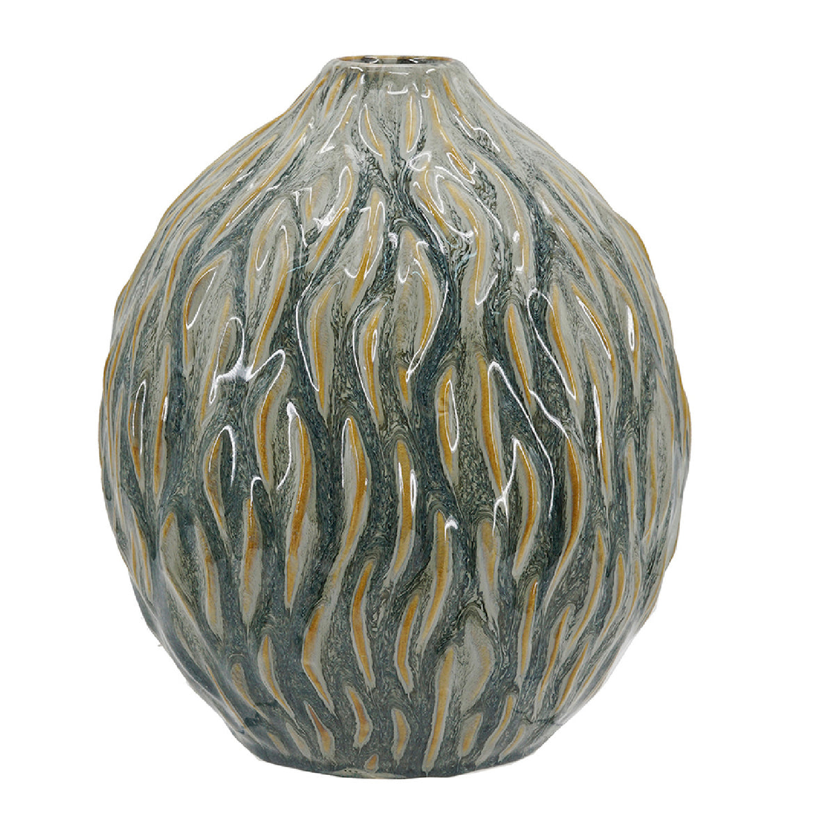 Gray Marbled Ceramic Vase | OROA