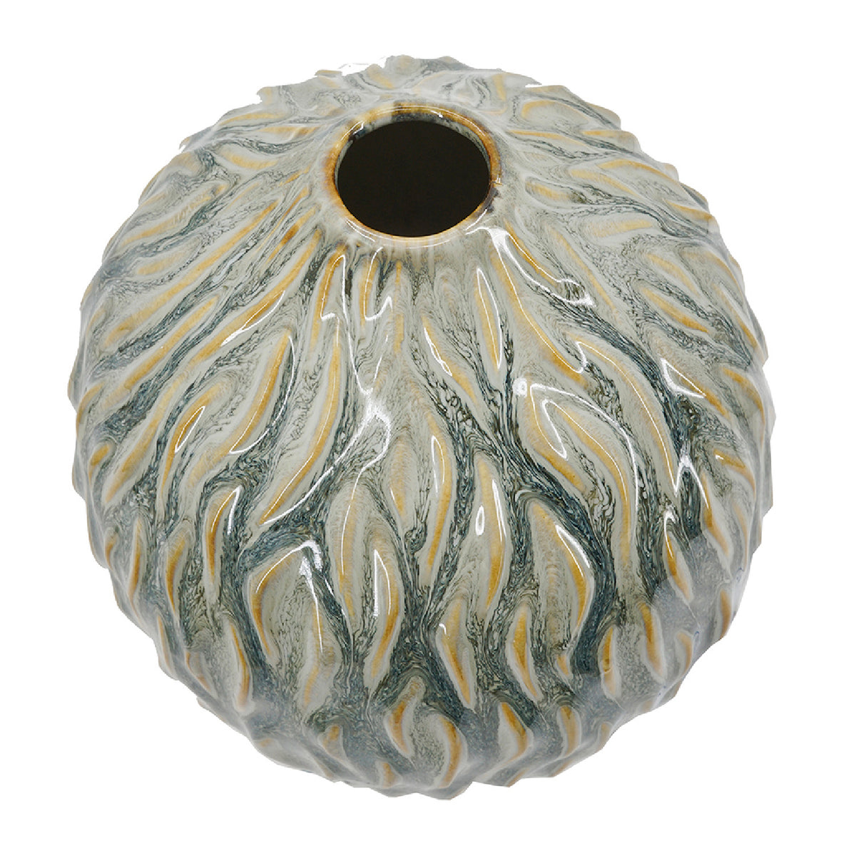 Gray Marbled Ceramic Vase | OROA