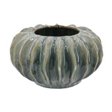 Sculptural Sage Green Ribbed Ceramic Cactus Vase | OROA