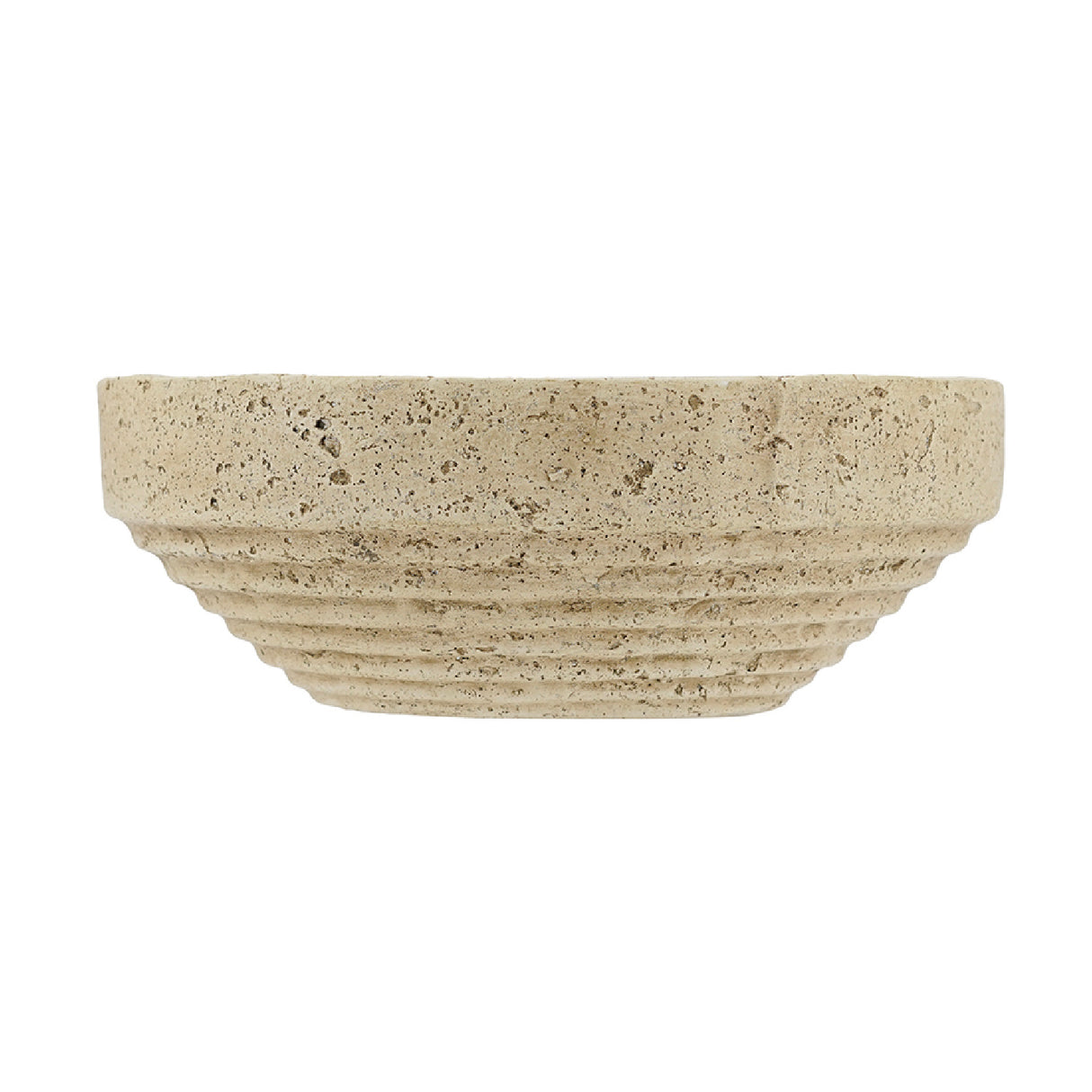 Cement Ribbed Decorative Bowl | OROA