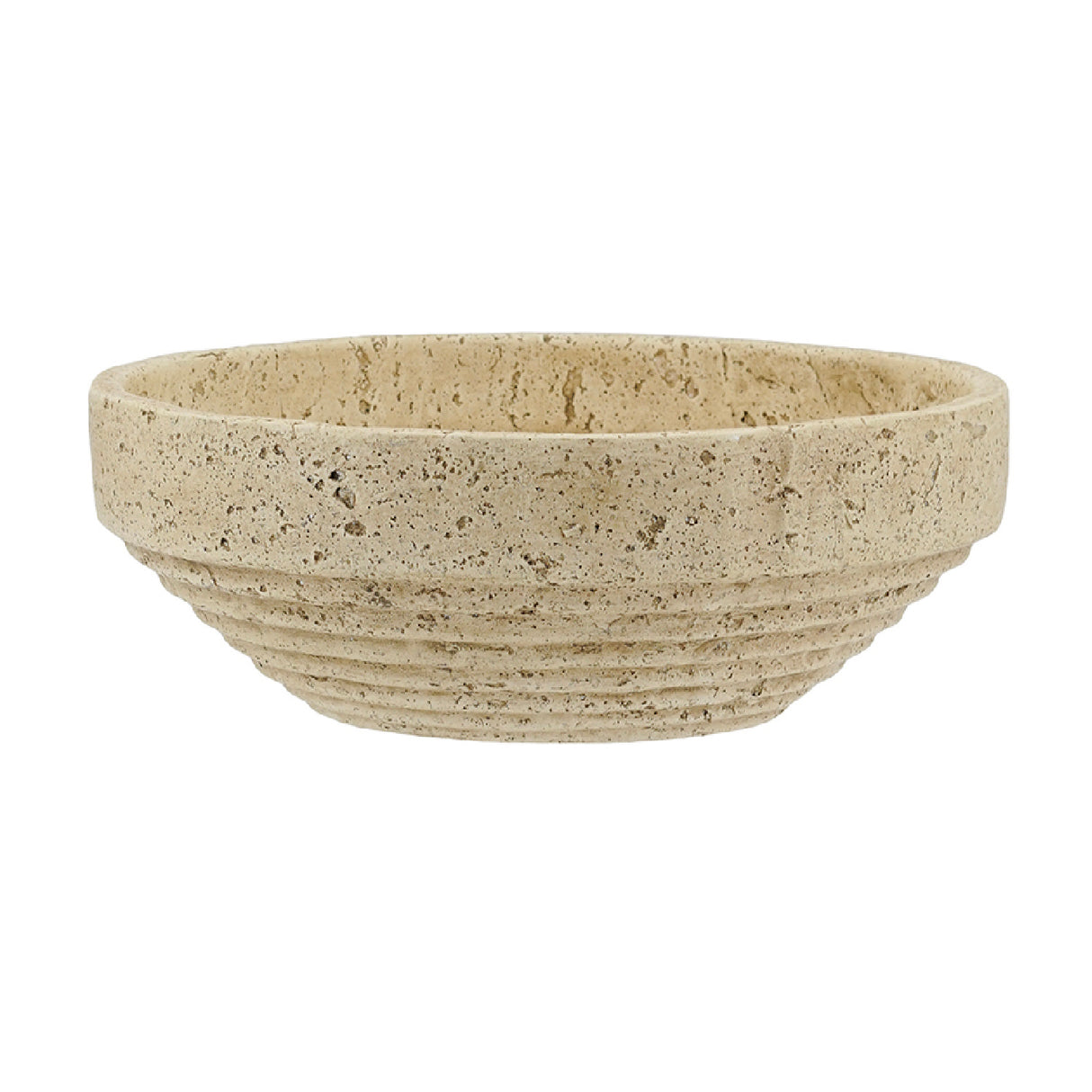 Cement Ribbed Decorative Bowl | OROA