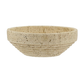 Modern European furniture - Cement Ribbed Decorative Bowl - www.oroa.com