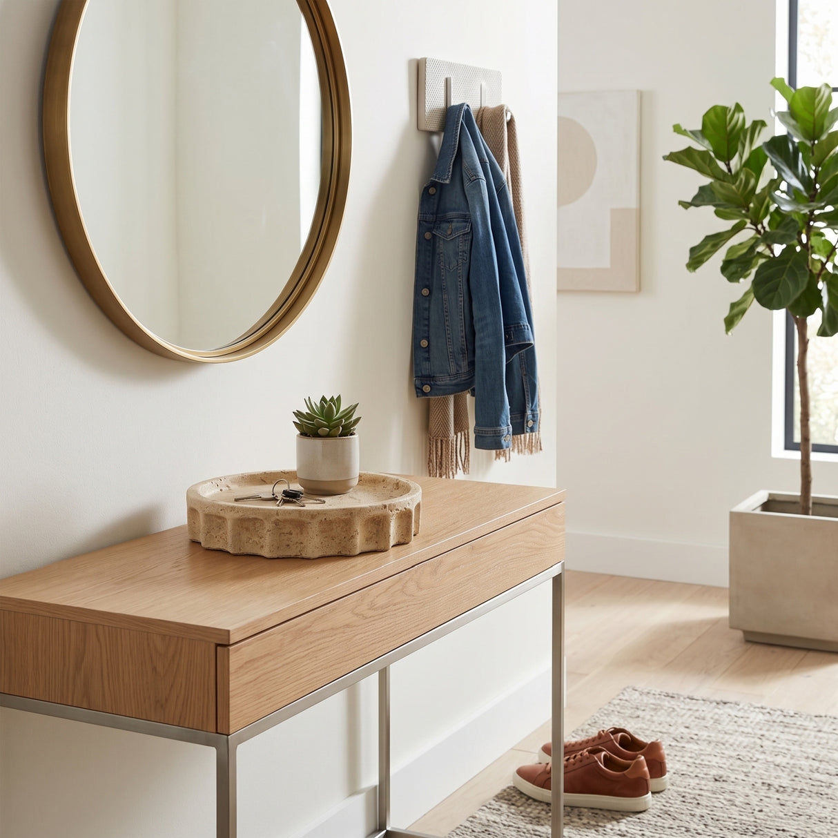 Fluted Cement Decorative Tray | OROA