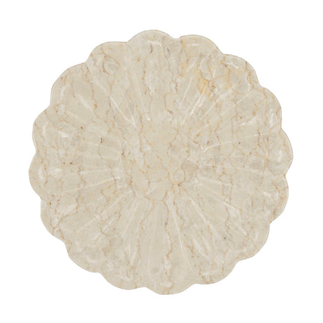 Scalloped Natural Marble Decorative Tray | OROA