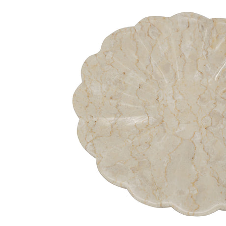 Scalloped Natural Marble Decorative Tray | OROA