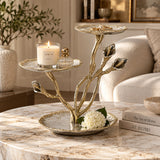 3-Tier Calla Lily Decorative Tray | OROA
