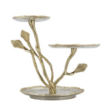 3-Tier Calla Lily Decorative Tray | OROA
