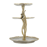 3-Tier Calla Lily Decorative Tray | OROA