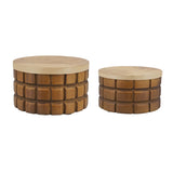 Textured Wood Decorative Box Set (2) | OROA