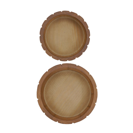 Textured Wood Decorative Box Set (2) | OROA