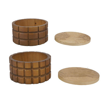 Textured Wood Decorative Box Set (2) | OROA