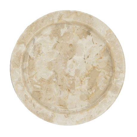 Teak Wood and Marble Tapered Candle Holder - S | OROA