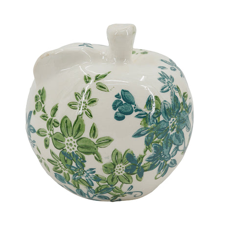 Floral Ceramic Pear and Apple Decor Set (2) | OROA