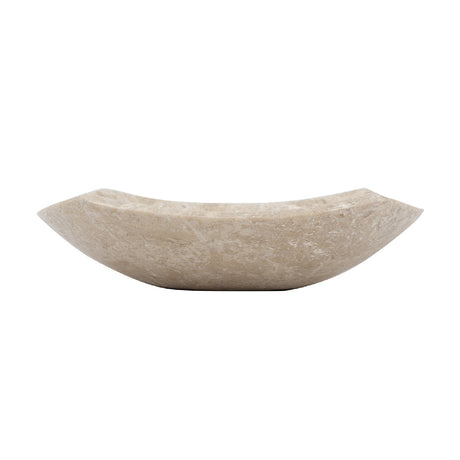 Modern European furniture - Warm Beige Marble Decorative Shallow Bowl Plate - www.oroa.com