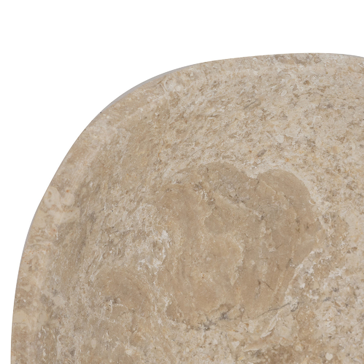 Modern European furniture - Warm Beige Marble Decorative Shallow Bowl Plate - www.oroa.com