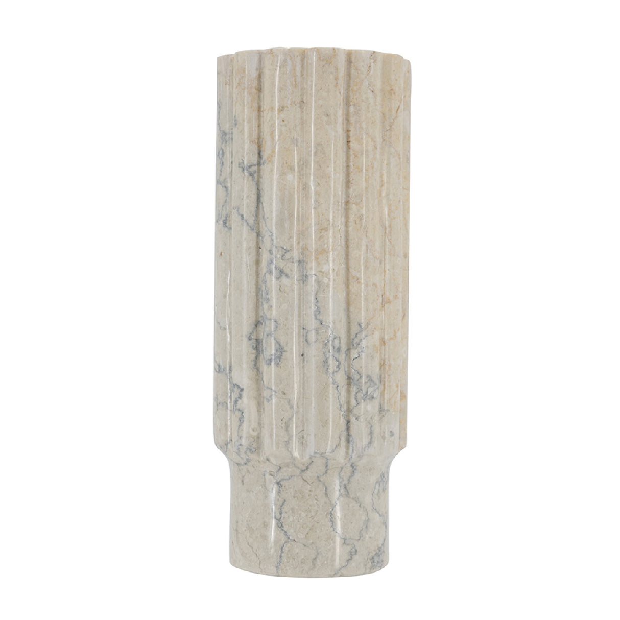 Fluted Marble Decorative Vase L | OROA