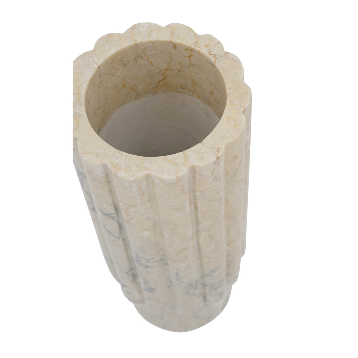 Fluted Marble Decorative Vase L | OROA